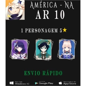 Conta Starter [NA] AR10 - Genshin Impact ✨