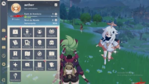 Wanderer e Diluc + Arma do Itto / AR 9 - Genshin Impact
