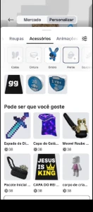 Vendo conta de Roblox com algumas skins e upada no roube