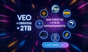 Veo 1.000 Creditos +2Tb+Flow+Gemini +Whisk +Notebooklm +Nano - Assinaturas e Premium