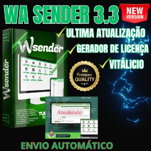 WA SENDER 3.3.0  - 2024 - Vitalício - Versão Atualizada