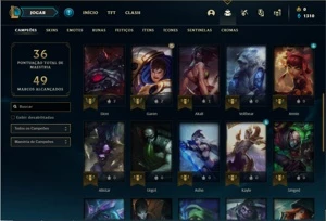 Conta ouro 3 com 4 Skins e 31 Champs - League of Legends LOL