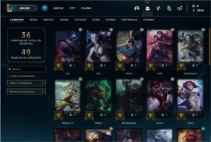 Conta ouro 3 com 4 Skins e 31 Champs - League of Legends LOL