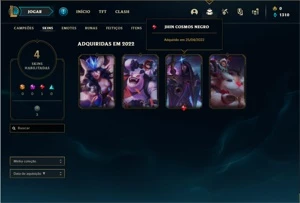 Conta ouro 3 com 4 Skins e 31 Champs - League of Legends LOL