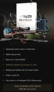 Conta de Escape from Tarkov (Edge of Darkness)