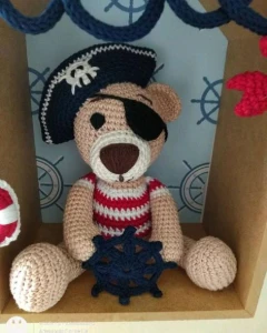 Porta Maternidade Urso Pirata
