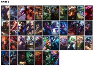 Conta bronze 3 com 41 Skins e 82 Champs - League of Legends LOL