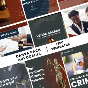 Pacote de Posts para Advogados / Direito - Canva - Outros