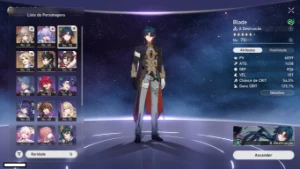 Ar 54> Dan Heng Novo, Blade + Cone, Outros Cones 5*