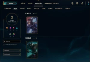 Conta LoL Platina IV - League of Legends