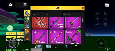Conta Roblox blox fruits level Max