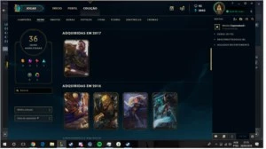 Conta Platina IV, Com Skins Vitoriosas da S4 para Frente - League of Legends LOL