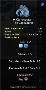 PXG Conta Nvl:276 Serv: Wind, Seavell,Pokes T1H, Coleçao Bag - PokeXGames