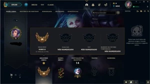 Conta gold 2 61% winrate - League of Legends LOL