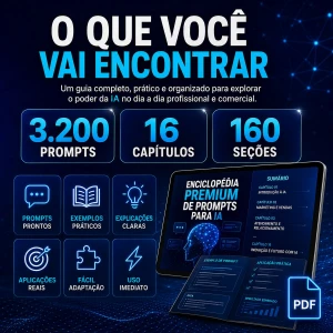 Enciclopédia Premium de Prompts para IA - 3.200 Prompts - Inteligência Artificial