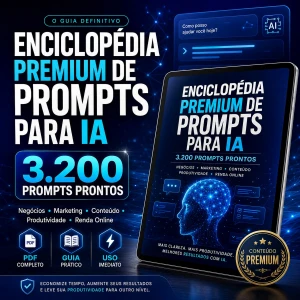 Enciclopédia Premium de Prompts para IA - 3.200 Prompts - Inteligência Artificial