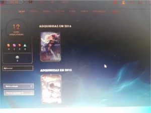 CONTA BRONZE 1, 12 SKINS - League of Legends LOL