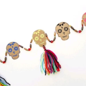 Cordão Decorativo Caveira Mexicana Duplo - Artesanato e Personalizados