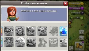 Clash of Clans CV9 Full + 1900 Gemas, Full Reservatórios