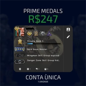 CS:GO PRIME | 4 MEDALHAS | OURO 4 - Counter Strike