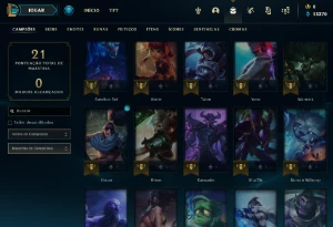 Conta Platina 4 | 60% Win - Lol (League Of Legends) Elomoon
