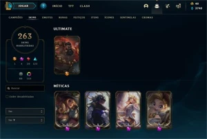 conta lol com 263 skins - League of Legends