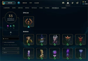 conta lol com 263 skins - League of Legends