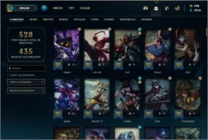 Conta ouro 4 com 135 champs e 82 skins - League of Legends LOL