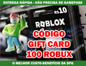 Gift card 100 Robux - Envio rápido - Não precisa gamepass - Gift Cards