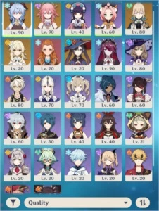 Conta Yae Miko + Ganyu + 5 armas 5* ~ AR55 - Genshin Impact