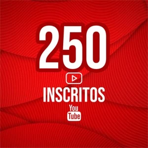 250 inscritos no youtube - Redes Sociais