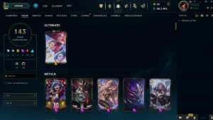 Conta Mestre 150pdl +, mmr de Grão Mestre, com skins míticas - League of Legends LOL