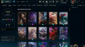 Conta Mestre 150pdl +, mmr de Grão Mestre, com skins míticas - League of Legends LOL