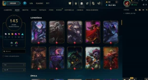 Conta Mestre 150pdl +, mmr de Grão Mestre, com skins míticas - League of Legends LOL