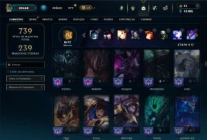 Bronze 2 com TODOS os champs e 227 Skins ( TOP / JG / SUP ) - League of Legends LOL