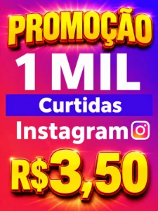 1k de curtidas no Instagram - Redes Sociais