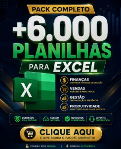 Pack Com +6.000 Planilhas Excel Prontas! - Planilhas e Dashboards