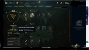 Conta league of legends D4 mmr alto poucos games. LOL