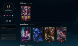 Conta league of legends D4 mmr alto poucos games. LOL