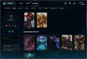 Conta gold 5 com borda platina em flex - League of Legends LOL