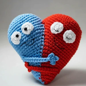 Abraço do Coração Amigurumi - Artesanato e Personalizados