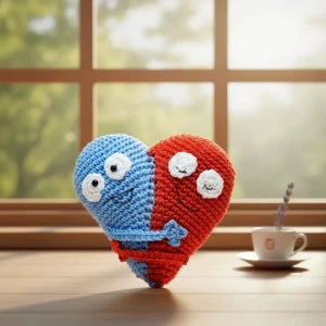Abraço do Coração Amigurumi - Artesanato e Personalizados