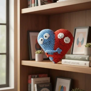 Abraço do Coração Amigurumi - Artesanato e Personalizados