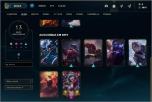 Conta prata 4 com 13 skins e 41 champs - League of Legends LOL