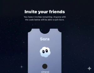 Convite para o Sora 2