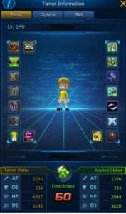 Conta mid game NADMO Omegamon - Digimon Masters Online