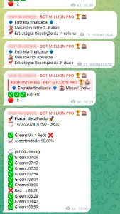 Bot Million Pro | Com Resumo De Green X Red | Envio Imediato