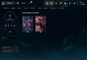 CONTA DE LOL UNRANKED C/ PROJETO IRELIA/APHELIOS FERA LUNAR - League of Legends