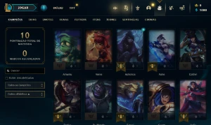 CONTA DE LOL UNRANKED C/ PROJETO IRELIA/APHELIOS FERA LUNAR - League of Legends
