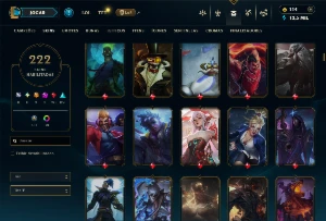 Conta Bronze 2 com TODOS os Champs e 222 Skins (MID / JG) - League of Legends LOL